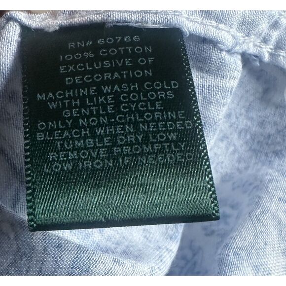 Lauren Ralph Lauren Pajama Set Blue Paisley Cotton Long Sl XL Comfortcore Lounge - Picture 12 of 12